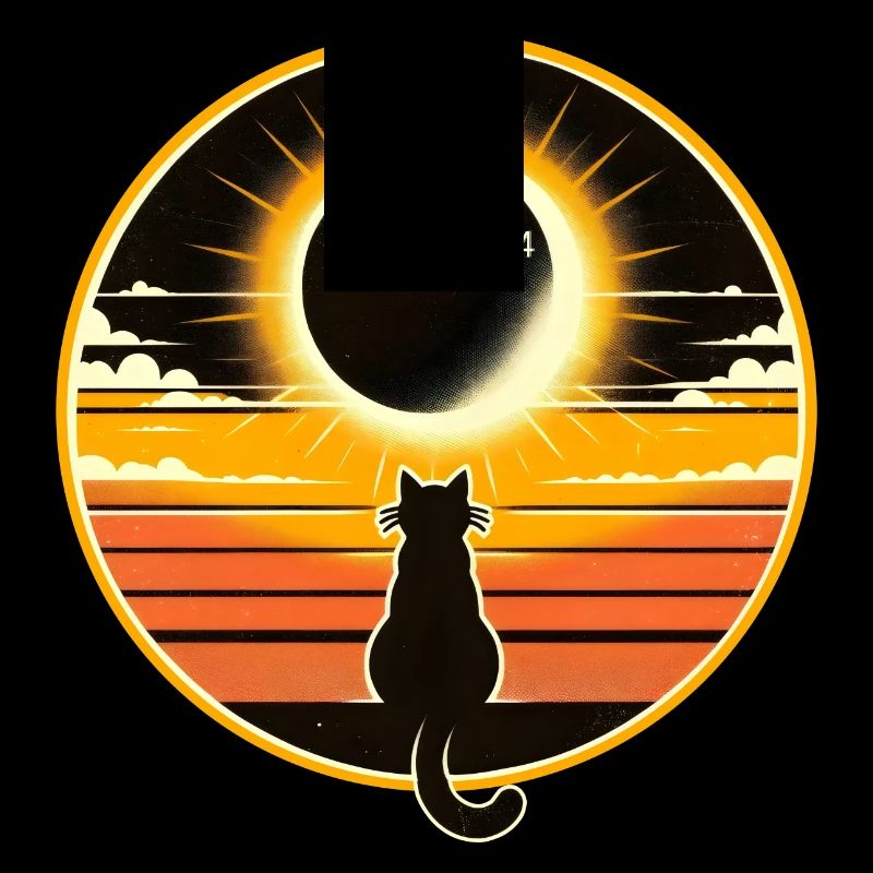 Cat Solar April 8, 2024 Eclipse Sunset