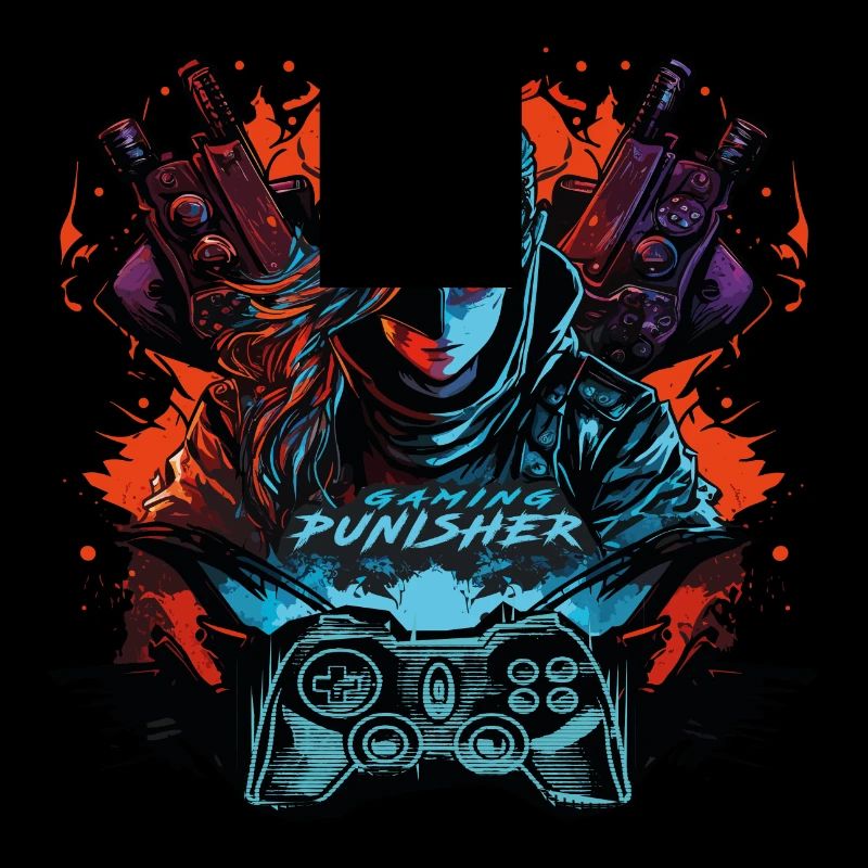 Gaming Punisher - Gamer Nerd Video Game Console PC