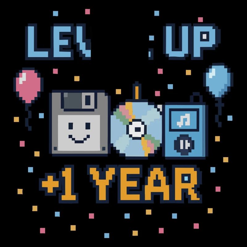 Level Up Birthday – Pixel Retro