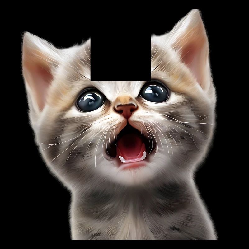 Le bébé chat est étonné