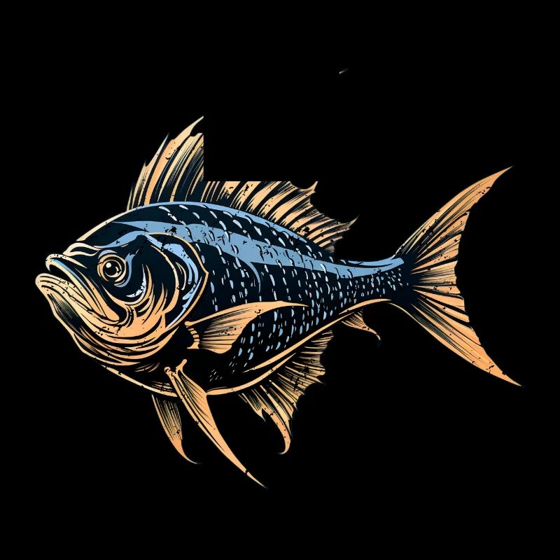 Style rétro poisson