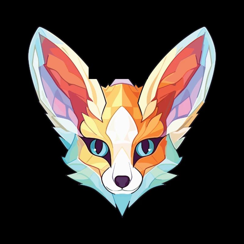 Fennec Fox Aquarelle colorée Illustration d’animaux