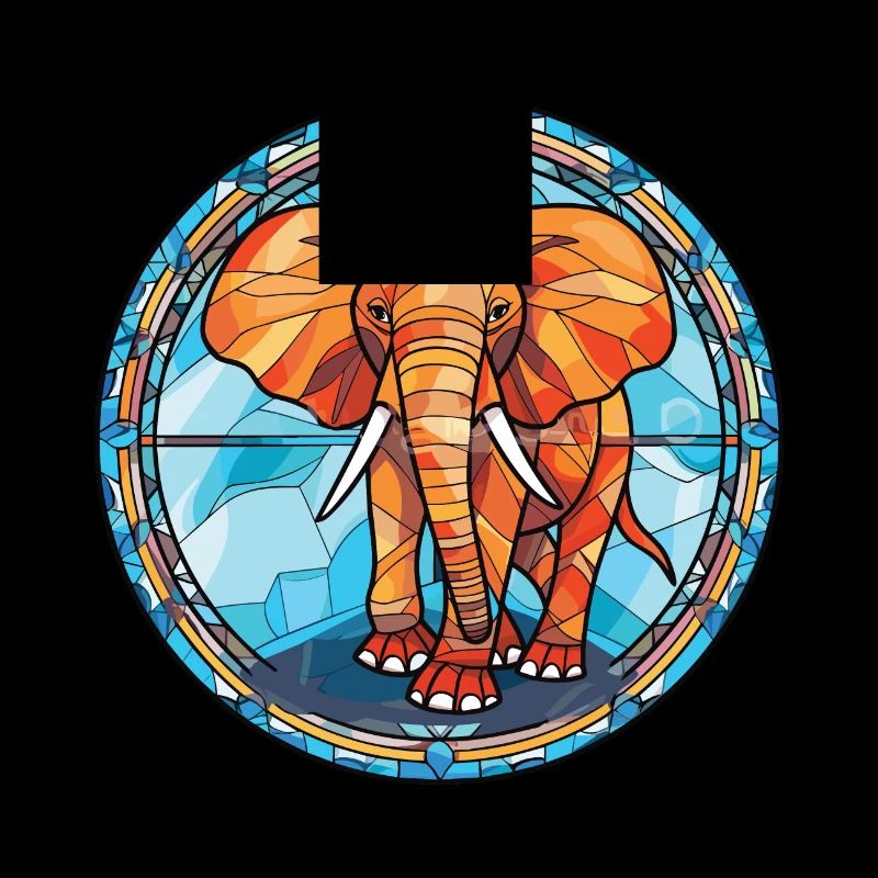 Illustration animale aquarelle colorée d’éléphant