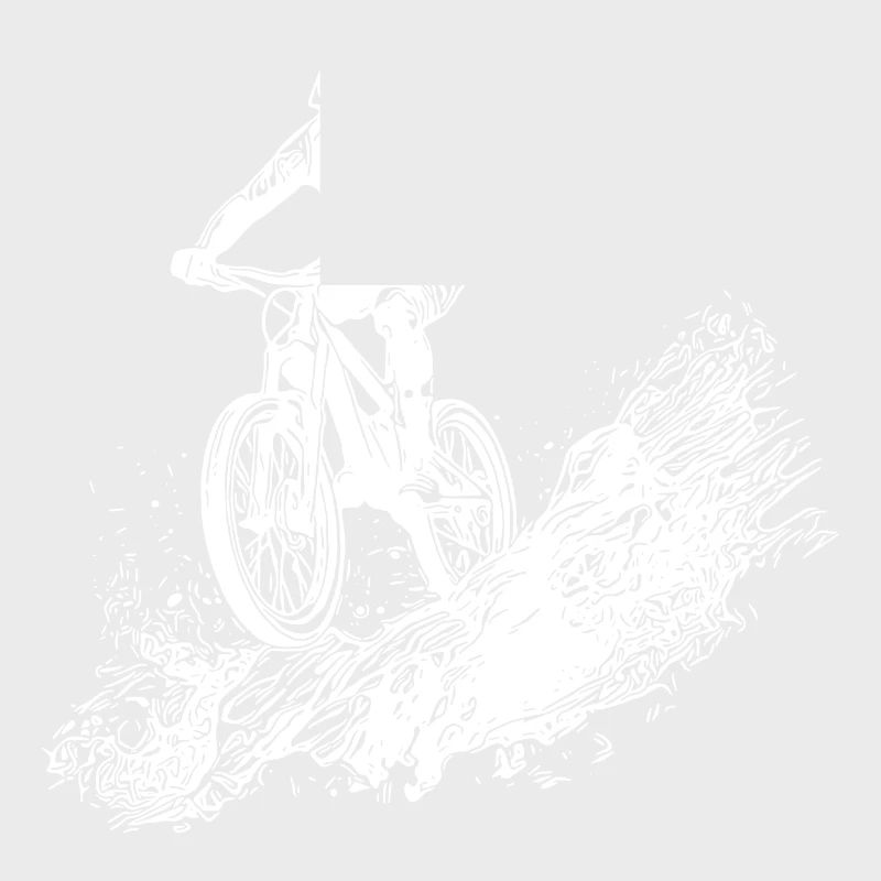 Radfahrer Schlamm Berg Abfahrt