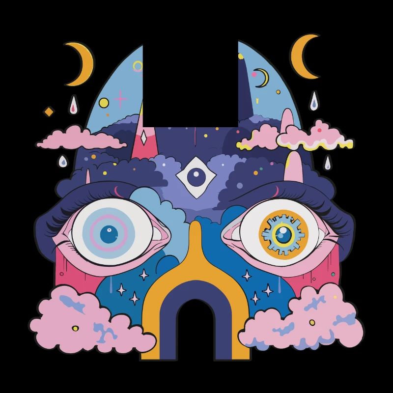 Psychedelischer Roboter