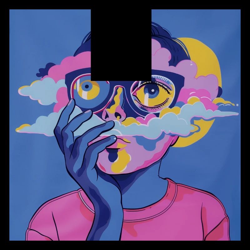 Visage psychédélique