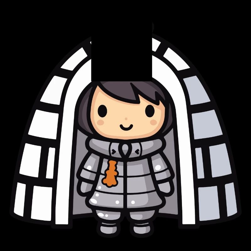 Bande dessinée d’hiver Eskimo Igloo