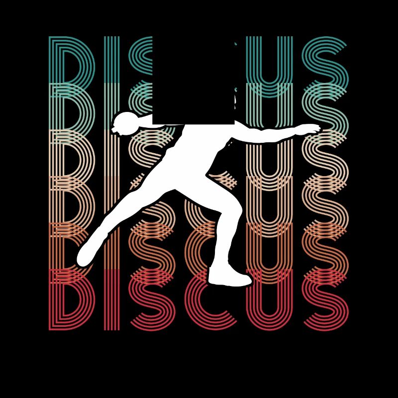 Diskus Athlete Vintage Retro Discus Werfer