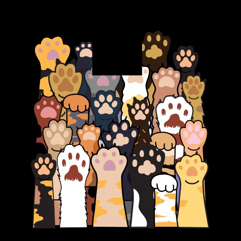 Cat Paws Cat Lover Designs with Cat