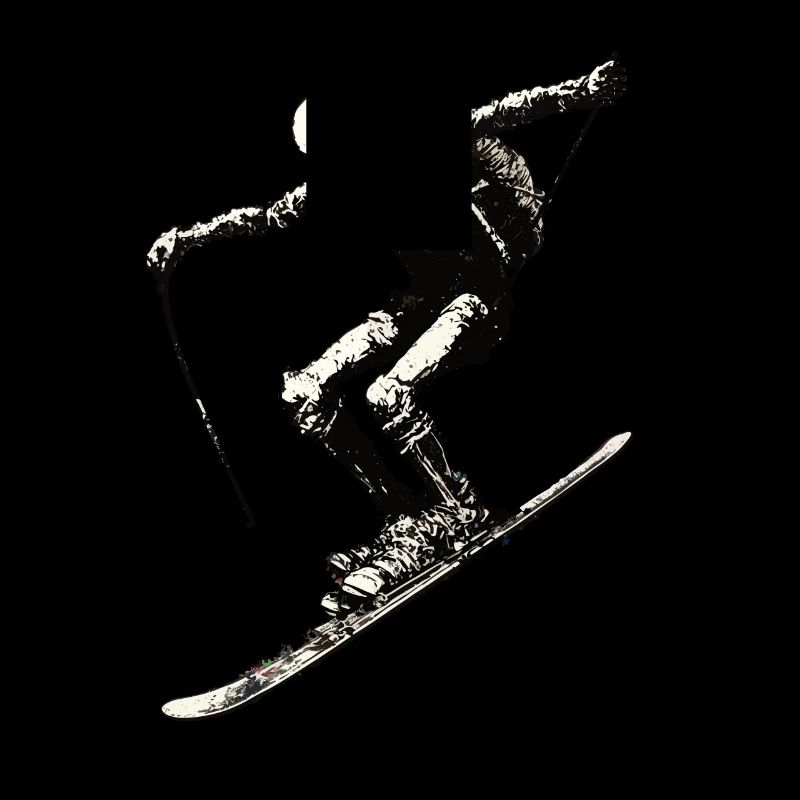 Graffiti squelette sur snowboard ski