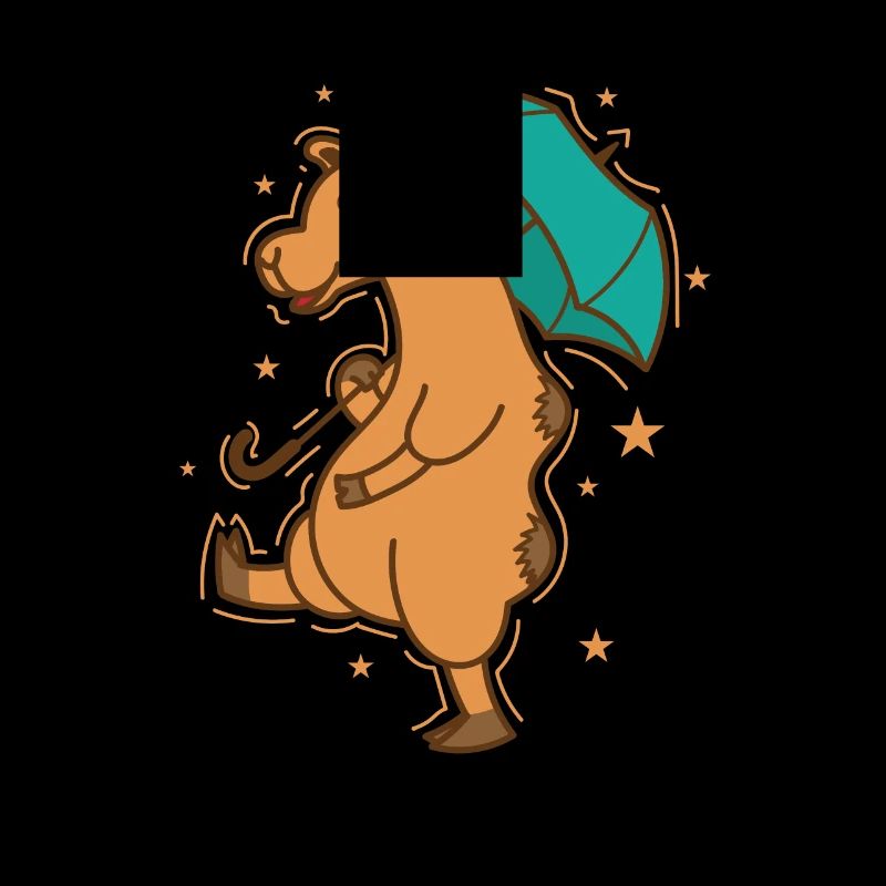 Kamel mit Regenschirm Dromedar Karawane