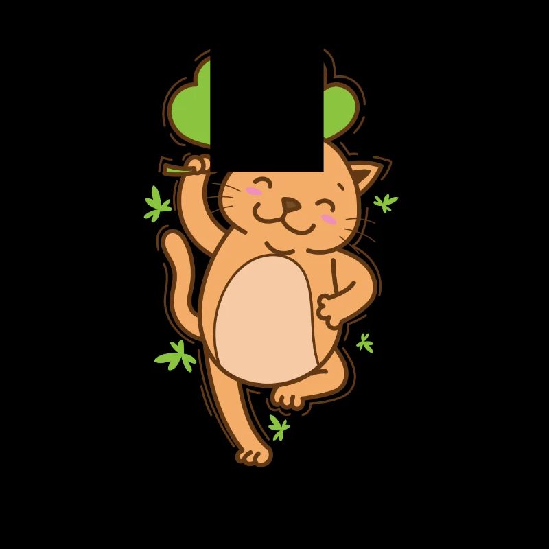 Chat avec trèfle Saint-Patrick