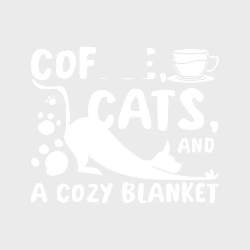 Café, chats et couverture douillette