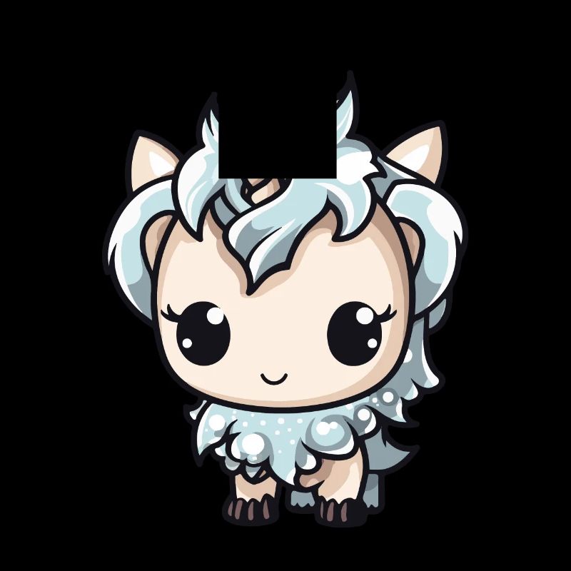 Licorne mignon bébé bande dessinée