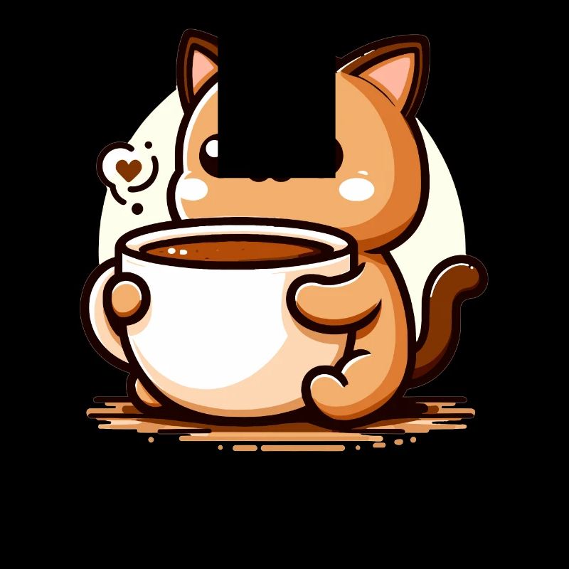 Cat Coffee Kawaii