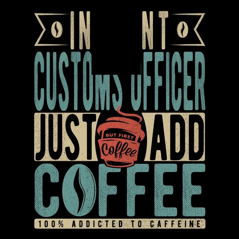 L’agent des douanes instantanée n’a qu’à ajouter du café