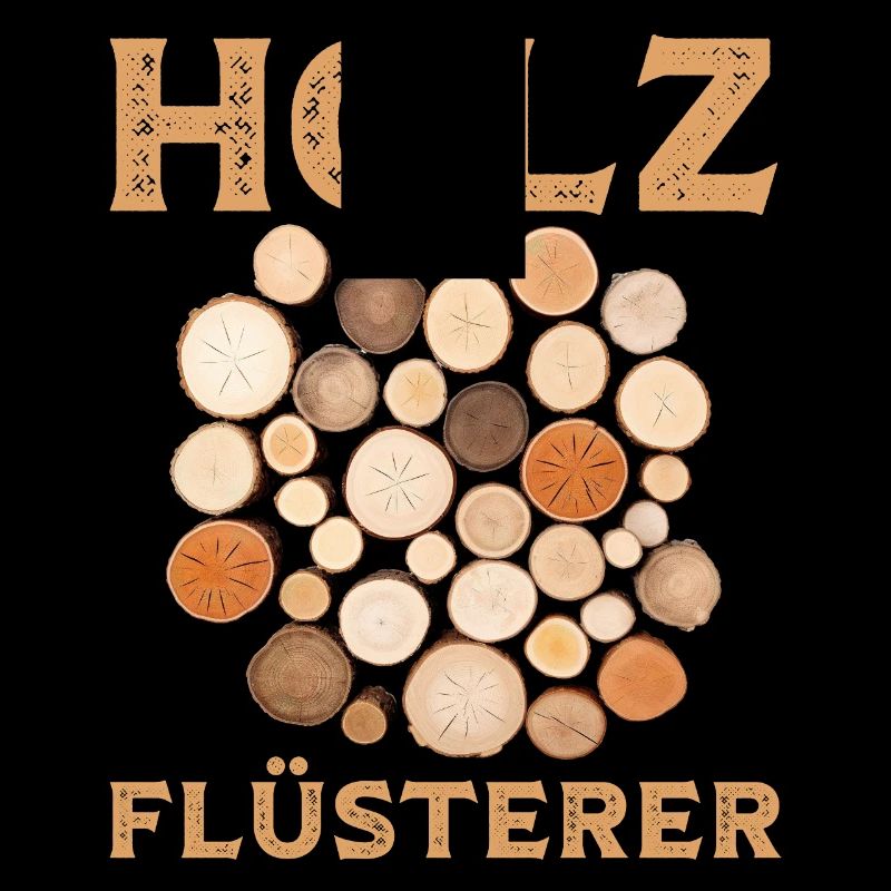 Ich bin ein Holzflüsterer mit Baumstämmen Holz