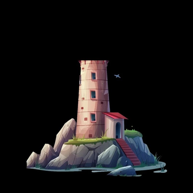 Lighthouse On The Rocky Coast