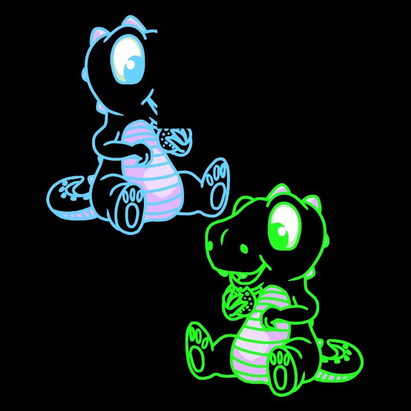 Fantasy Kinder Dinoe Dinosaurier Drachen Retro