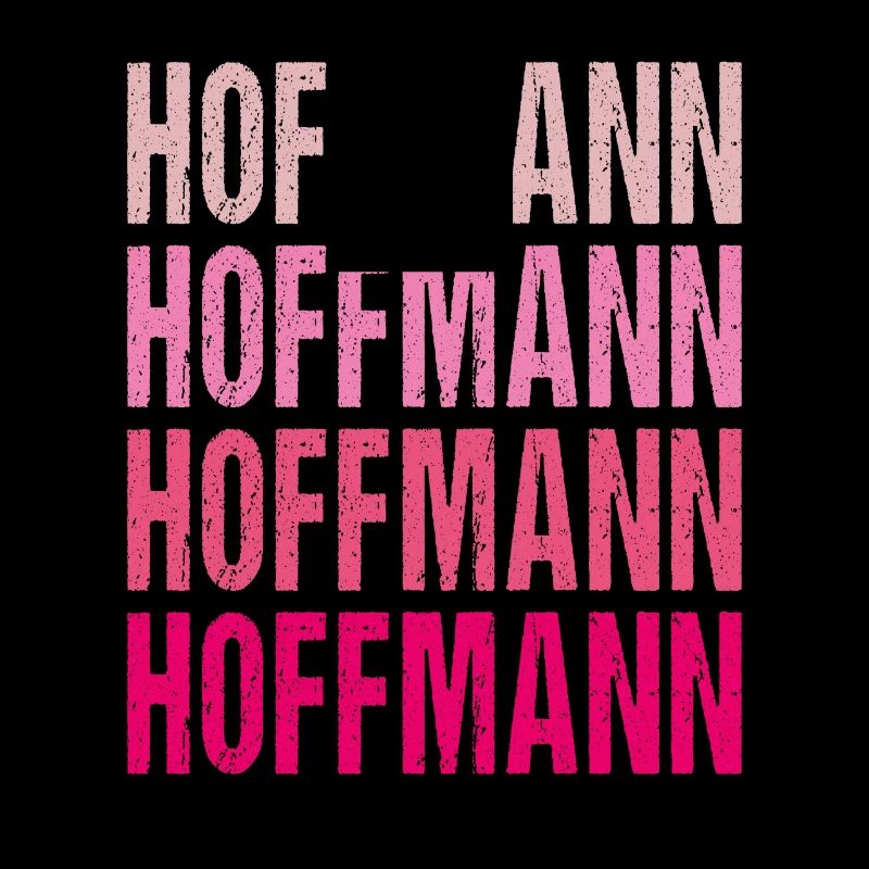 Hoffmann Retro Rosa Nachname Geschenkidee