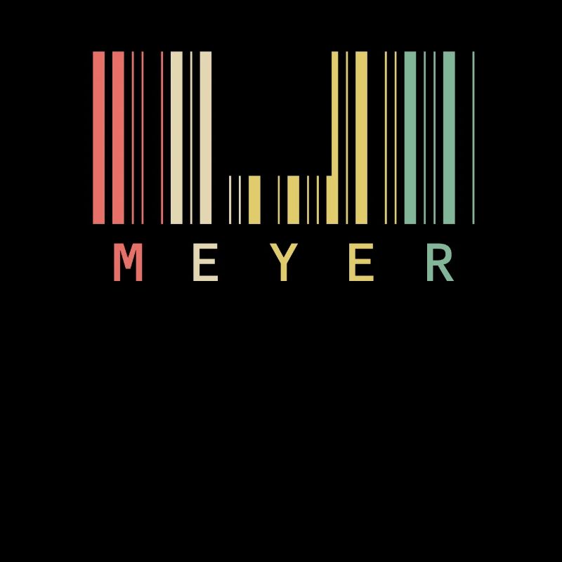 Meyer Family Name Bar Code Barcode Gift