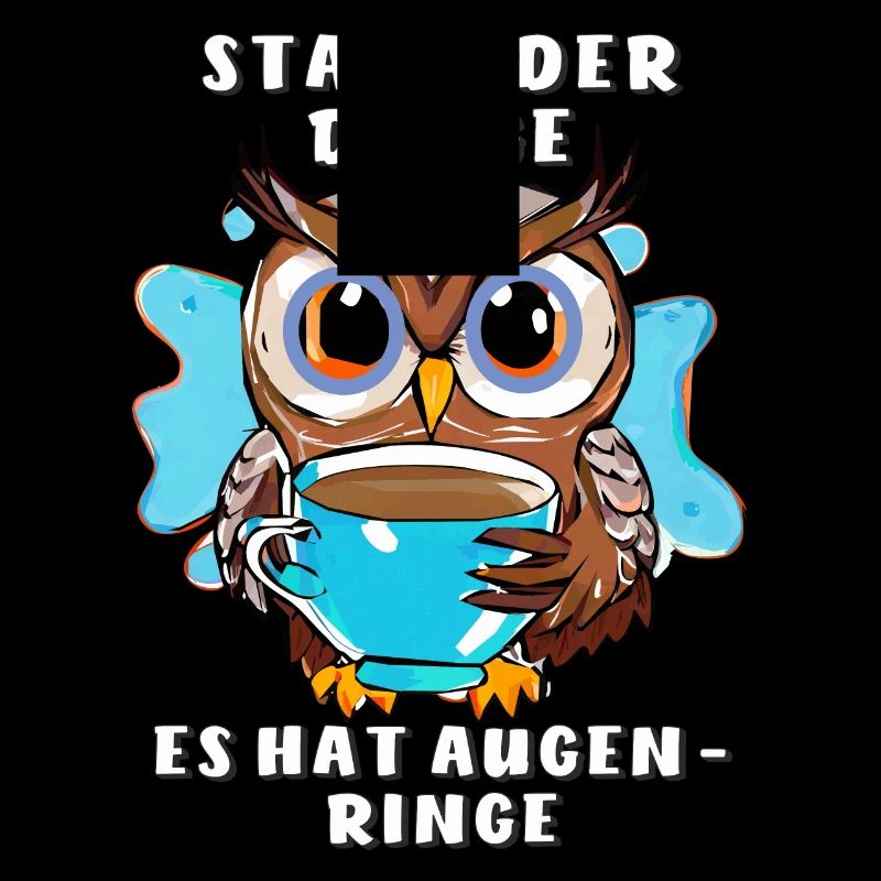 EULE STAND DER DINGE HAT AUGENRINGE