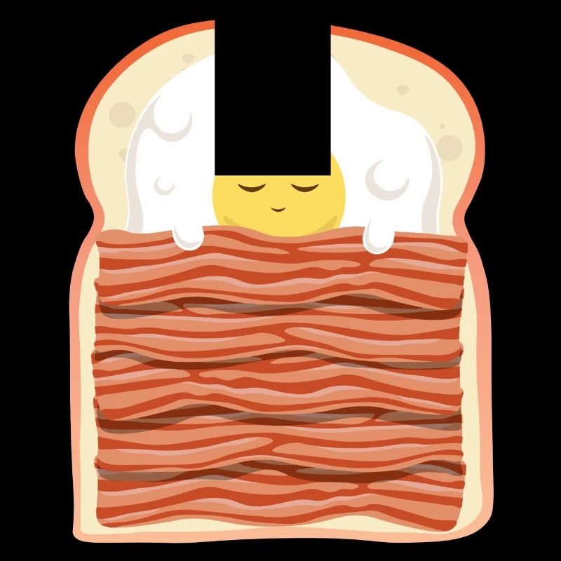 Sleeping Egg With Bacon Pork Bacon
