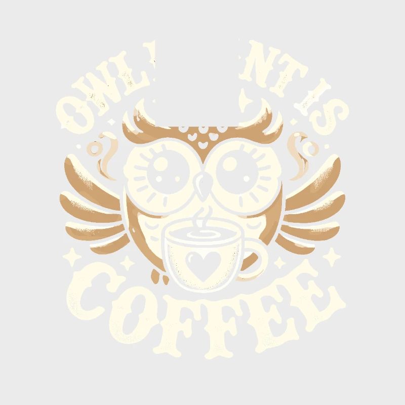 Eule Ich will Kaffee