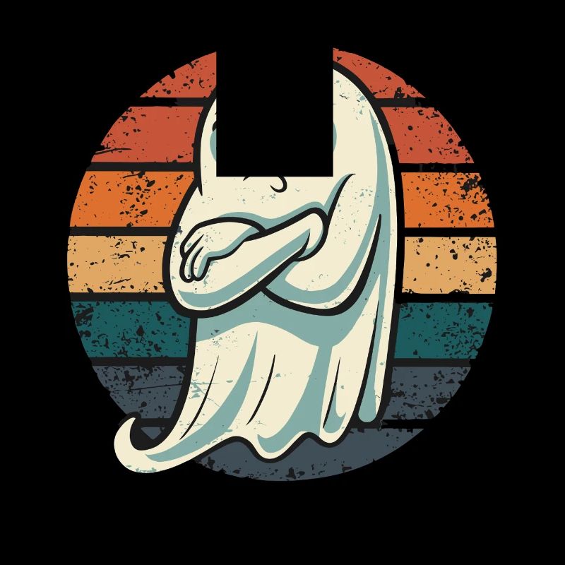 Grumpy Ghost Halloween Motiv für deinen Spaß