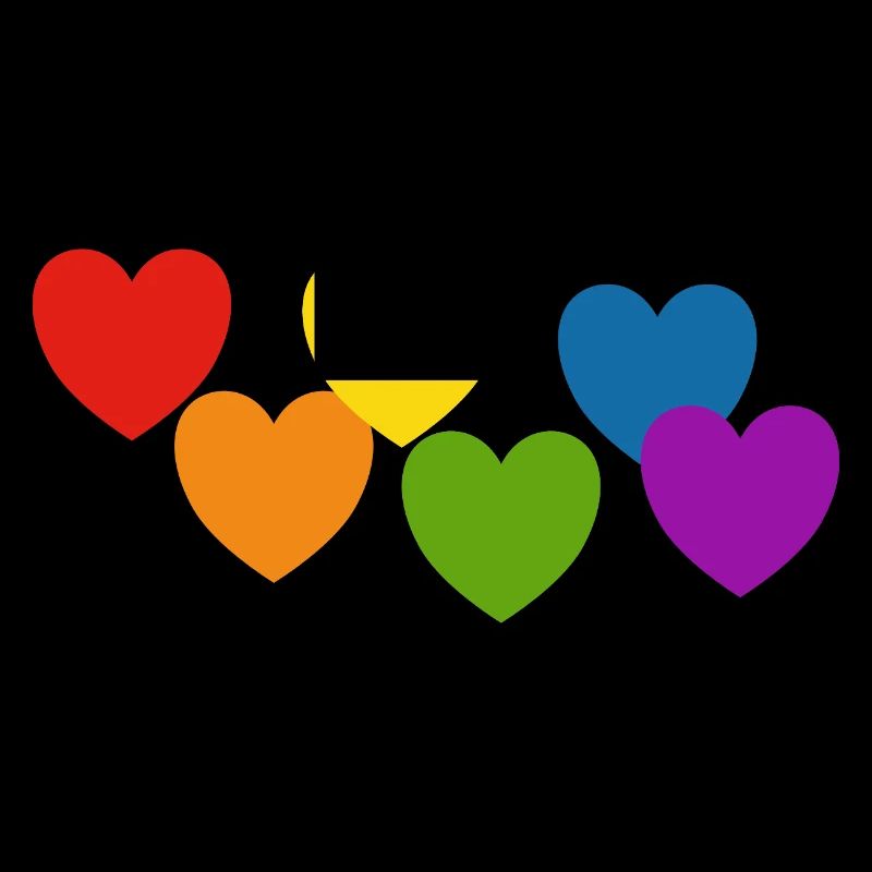 Regenbogenherzen Stolz