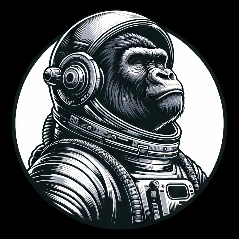 Astronaute chimpanzé dans l’espace