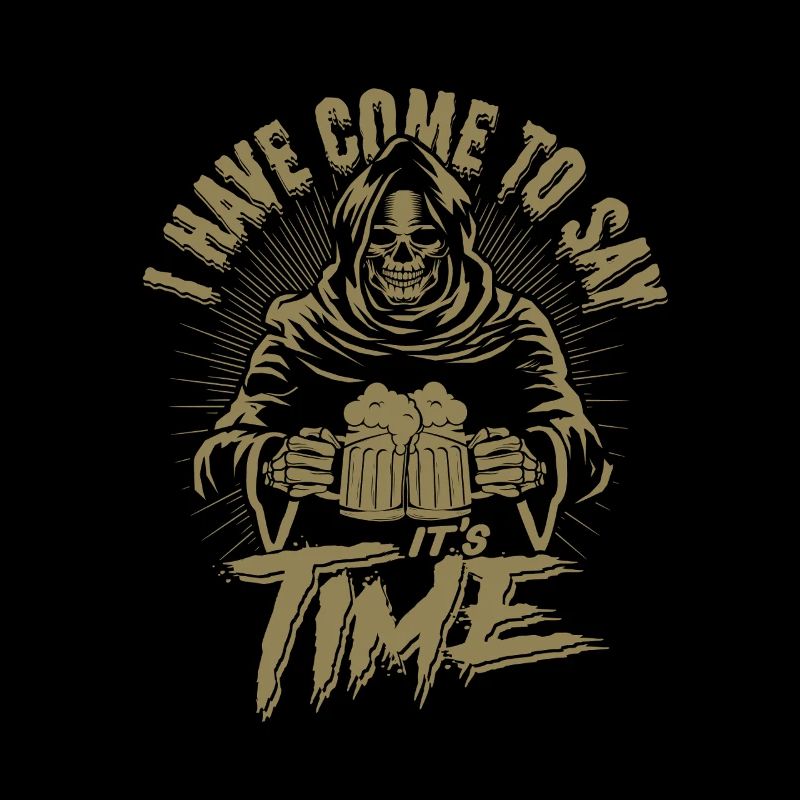 Grim Reaper Beer Time Has Come Funny