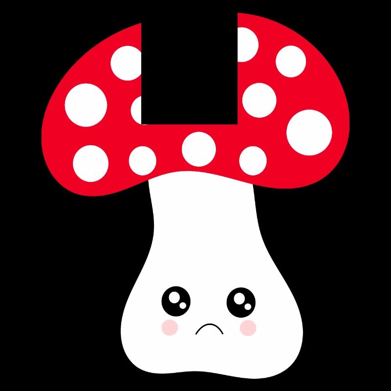 Kawaii Mushroom Toadstool cute red with face