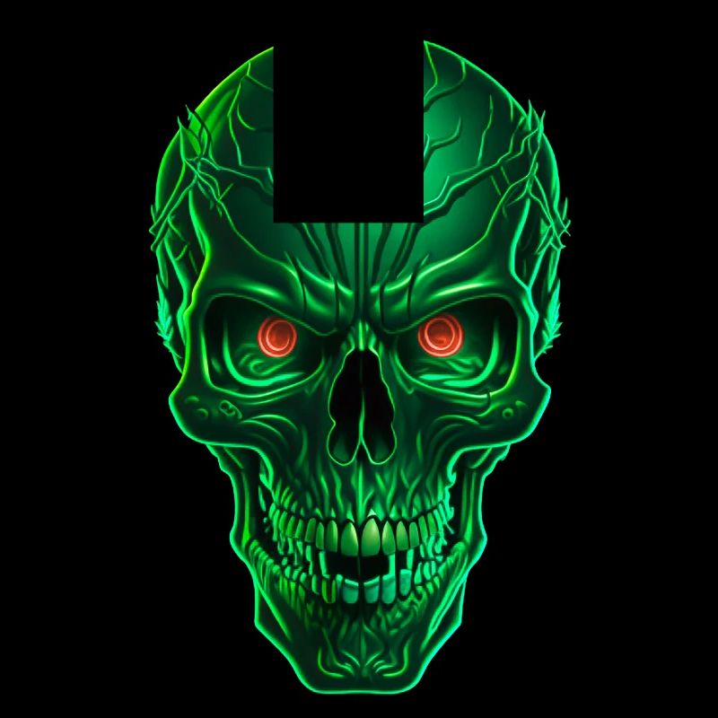 Green Techno Skull