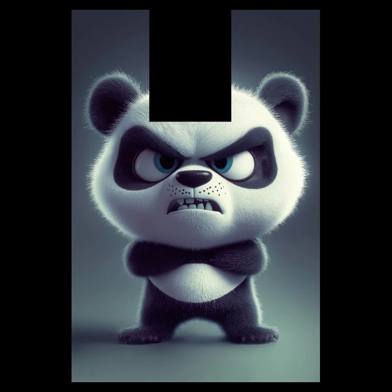 dessin animé panda humeur