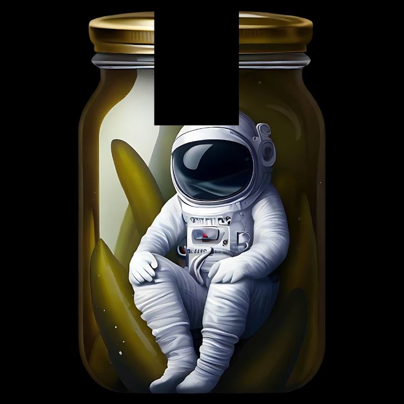 Astronaut im Gurkenglas