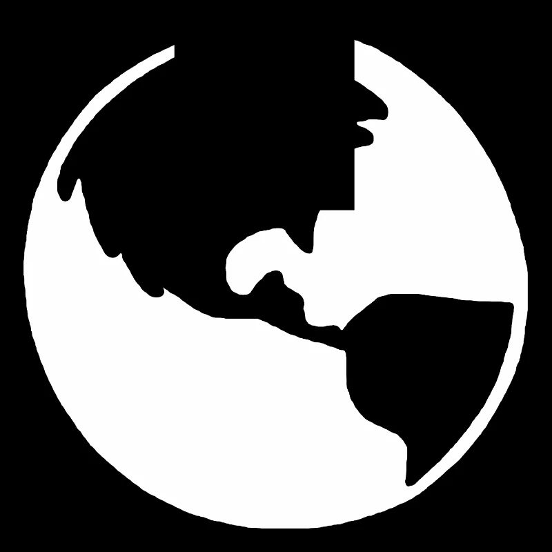 Silhouette du globe terrestre