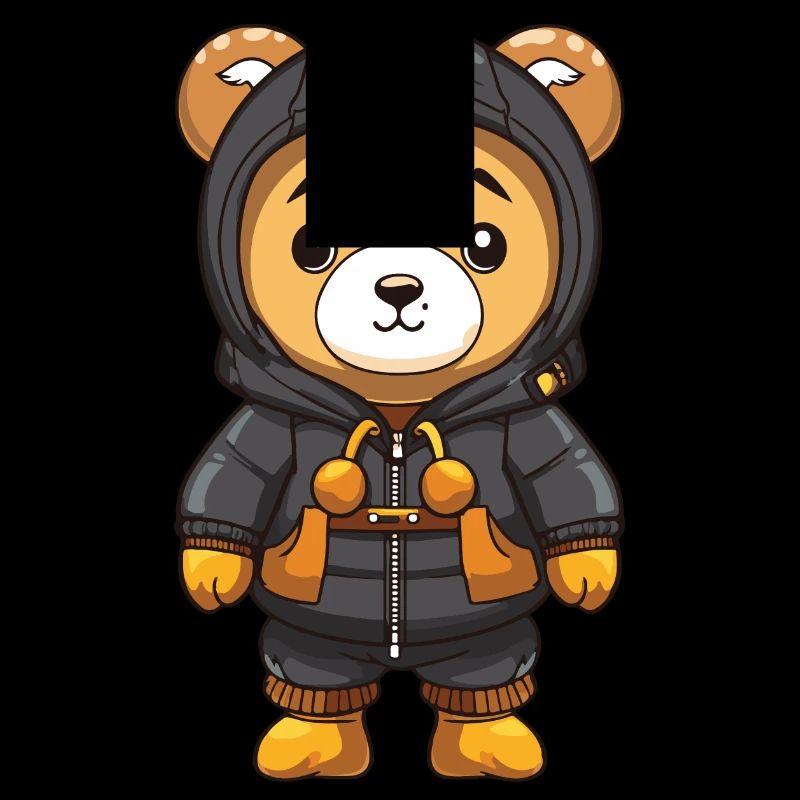 Bear Winter Comic Cute