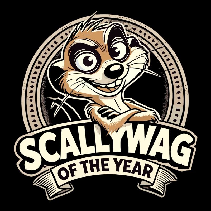 Cadeau drôle de suricate Scallywag de l'année