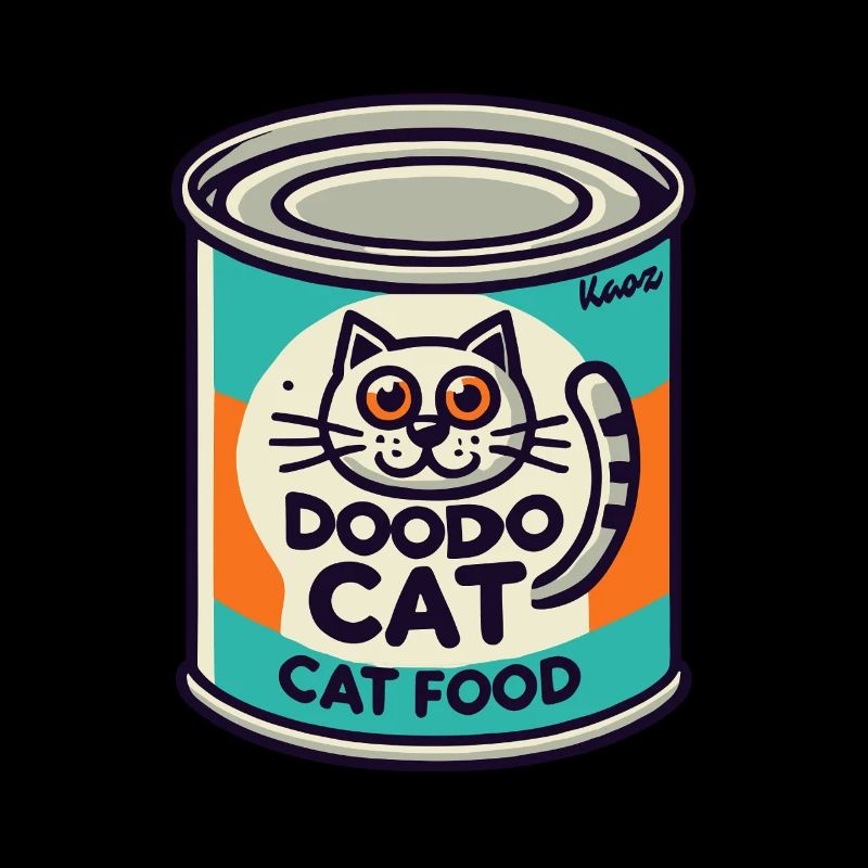 Retro Katzenfutter-Dose „Doodo Cat“