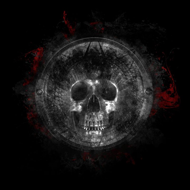 Crâne de mort gothique éclaboussures