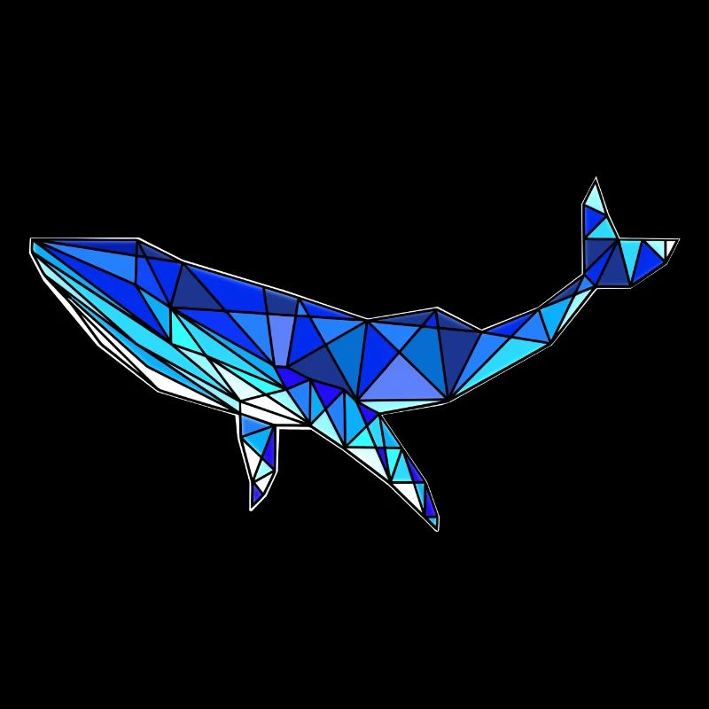 Geometrischer Wal - Abstrakte Meeressäuger