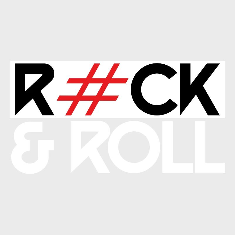 Bold Rock & Roll Hashtag Statement Tee