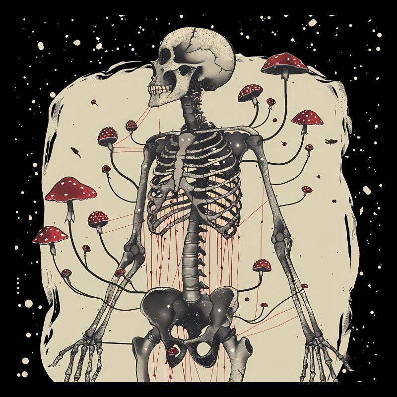 Morbid Horror Toadstool Skeleton