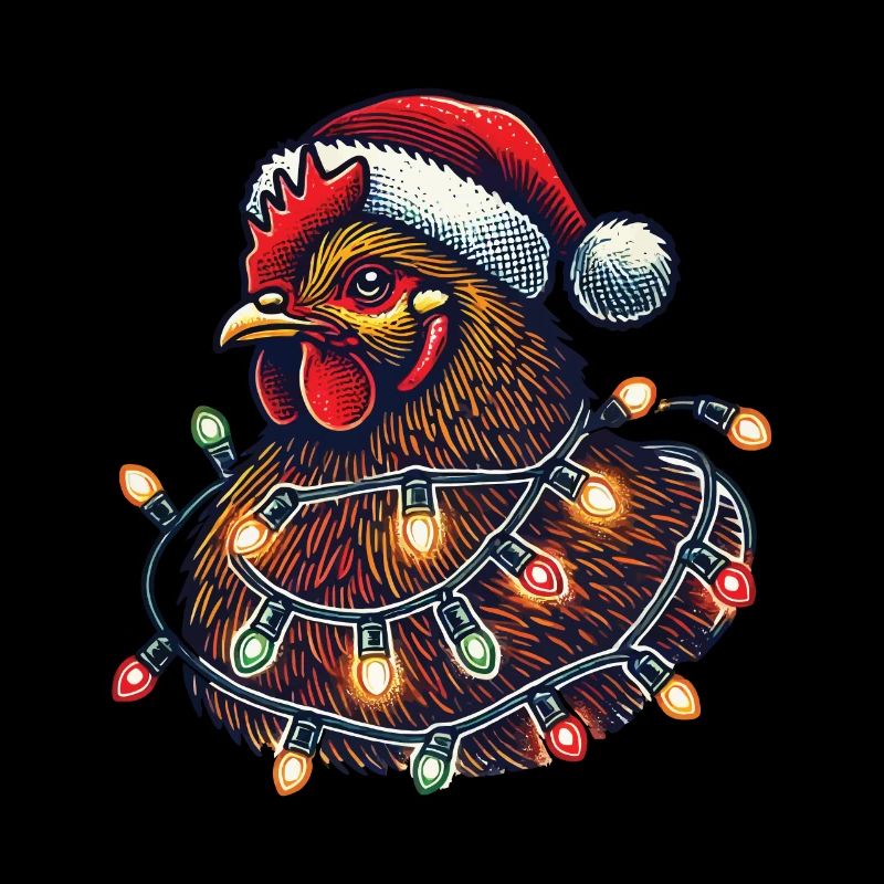 Weihnachtshuhn Mit Lichterkette