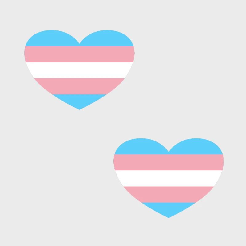 Coeurs de drapeau trans