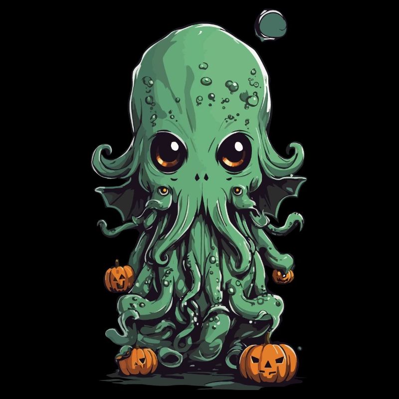 Mignon Kawaii Cthulhu Halloween Design