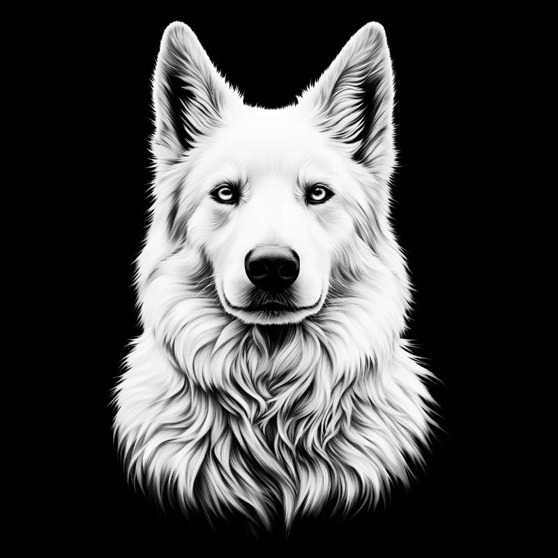 Berger Blanc Suisse Portrait White Shepherd