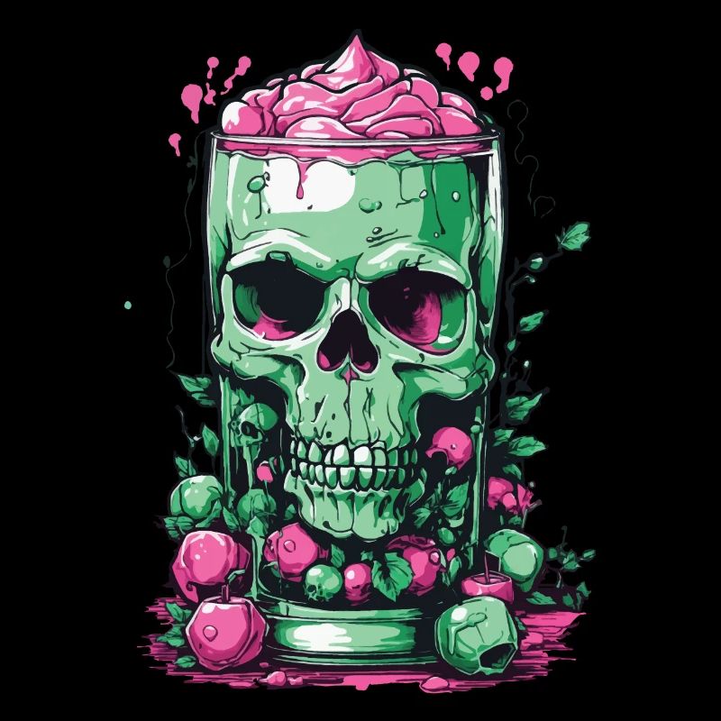 Crâne Candy Pastel Gothique pour Dia de Muertos