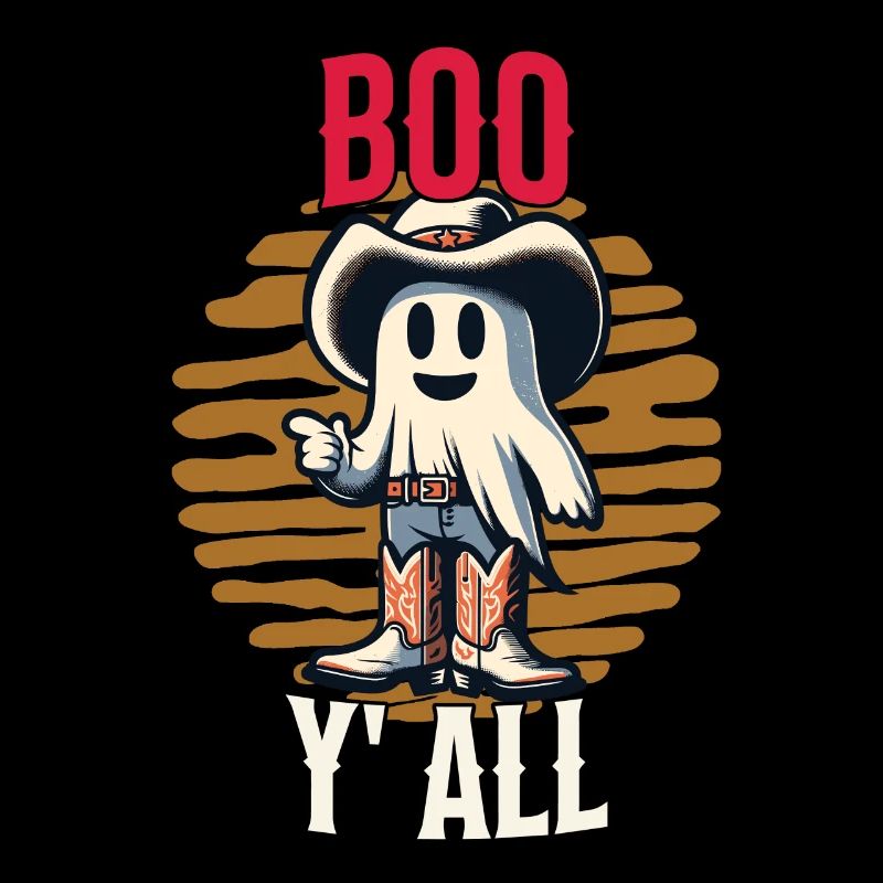 Boo Y'all Cowboy Ghosts Good Mood Ghosts